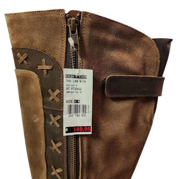 Born Boots Women Sz 11M Albi Brown Suede Leather Tall Riding Equestrian Western - Picture 15 of 15